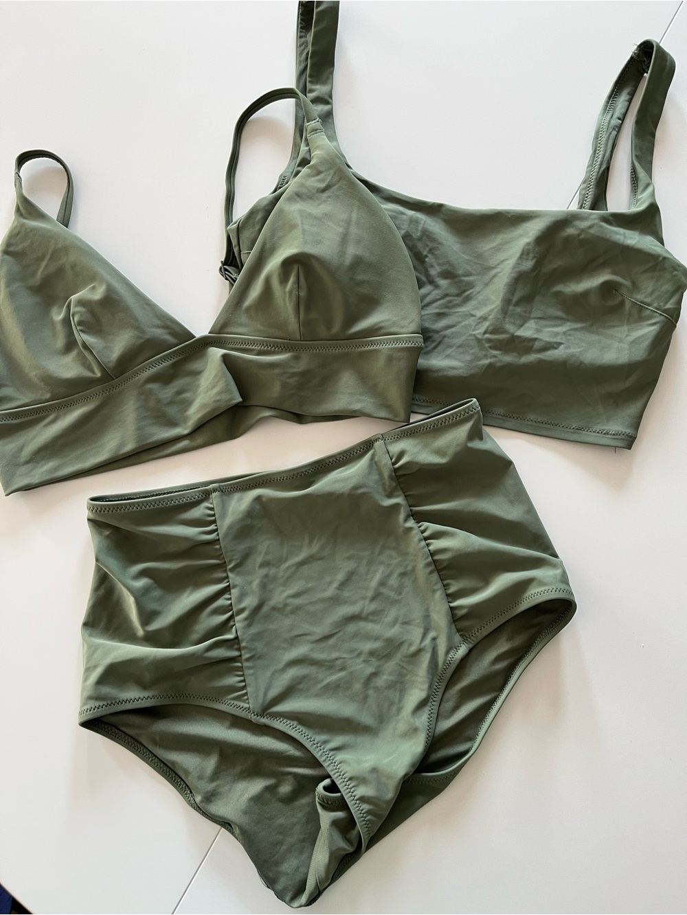 aerie Green High-Waist Bikini Set